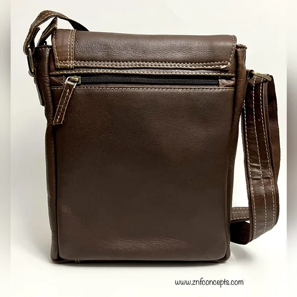 Genuine leather Sling bag coffee brown - Picture 5 of 9